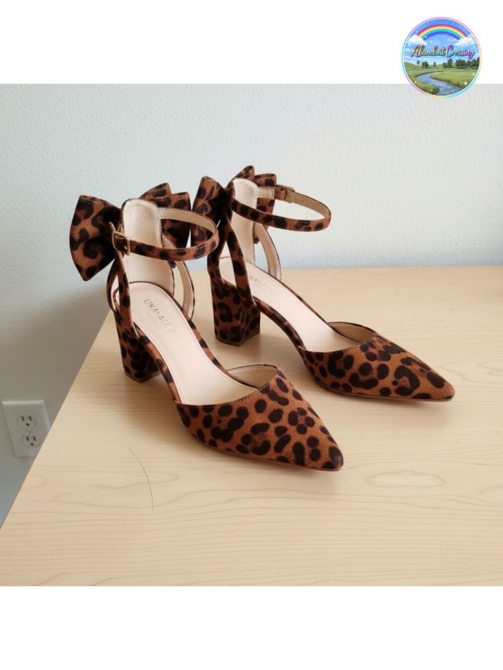 Womens Pointed Toe Block Heel Pumps Suede Ankle Strap